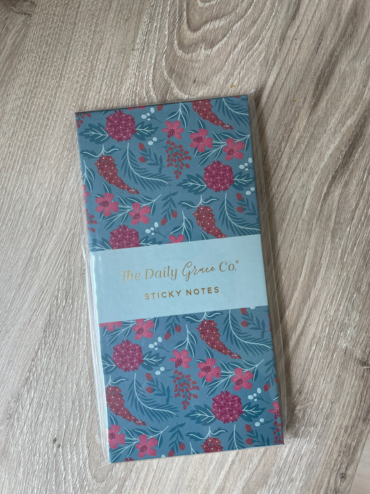 Sticky Note Set | Teal Blooms
